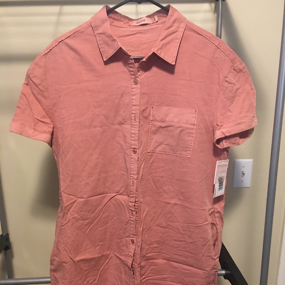 Fabletics Button Down Short Sleeve Dress
